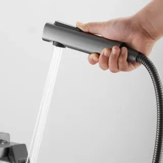 Гигиенический душ со смесителем Shevanik S6805T-1 оружейная сталь